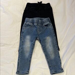Little Bipsy Blue and Black Kids Jeans Set